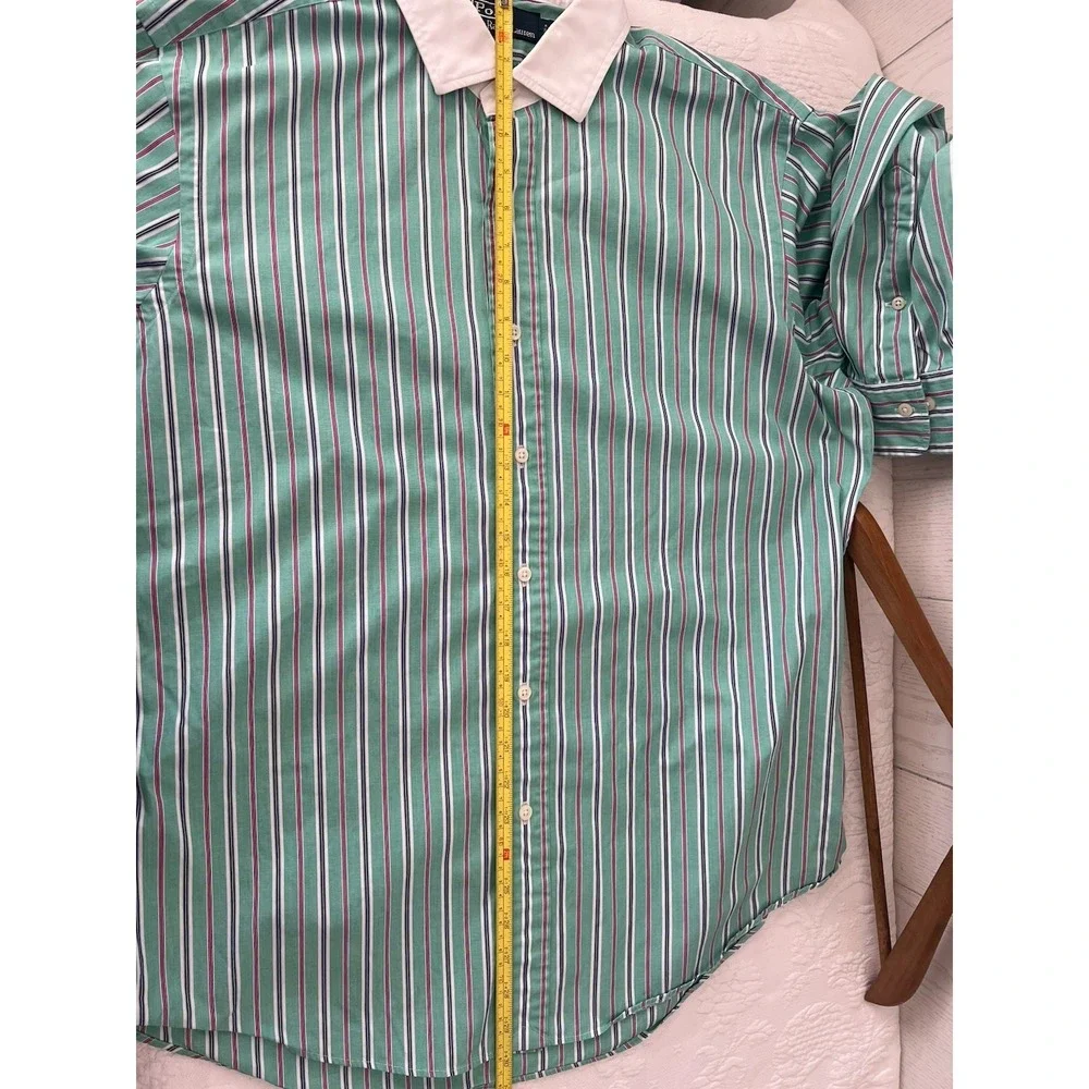 Lot Of 2 LARGE Polo Ralph Lauren Men's Cotton Oxford Button Down Shirts Aqua